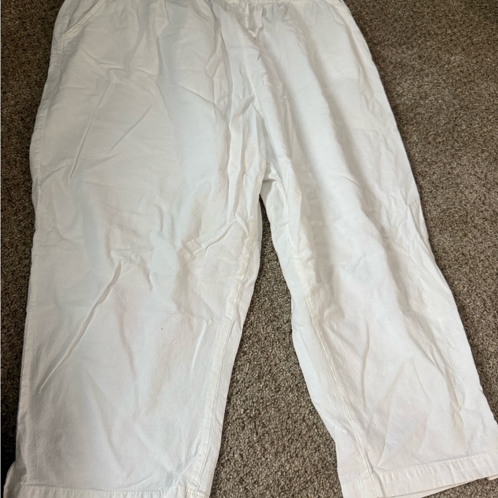 White Cropped Pants capris